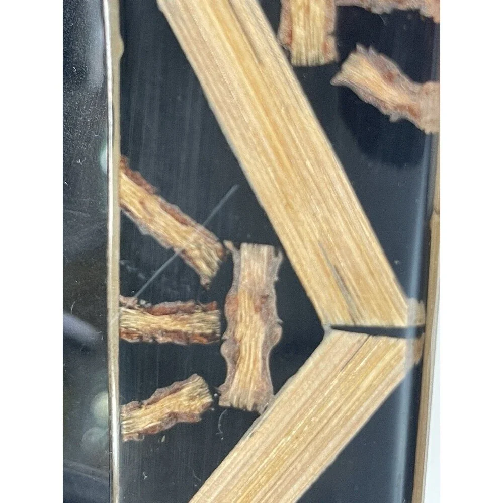 VTG Wooden Inlay Marquetry Picture Frame Set 5.5